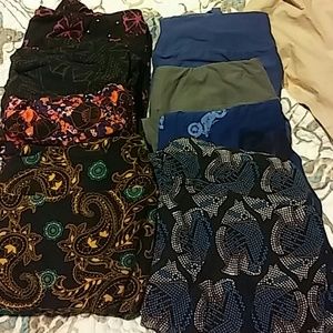 Lot of 7 pairs TC Leggings Lularoe NWOT to EUC